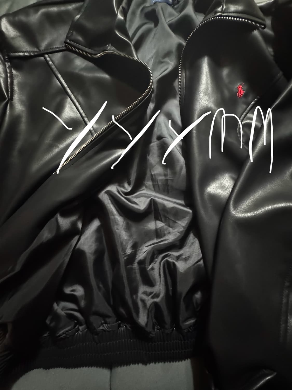 폴로 랄프로렌 블랙 레더 자켓 상품이미지2