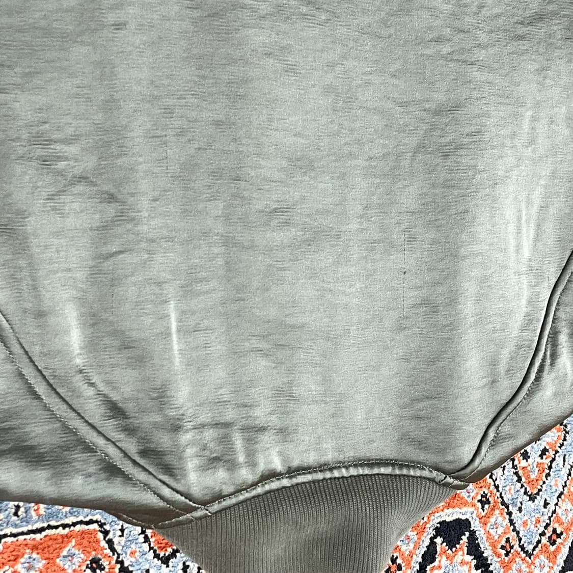 아베크롬비 카키 새틴 봄버자켓 블루종 여성M  상품이미지10