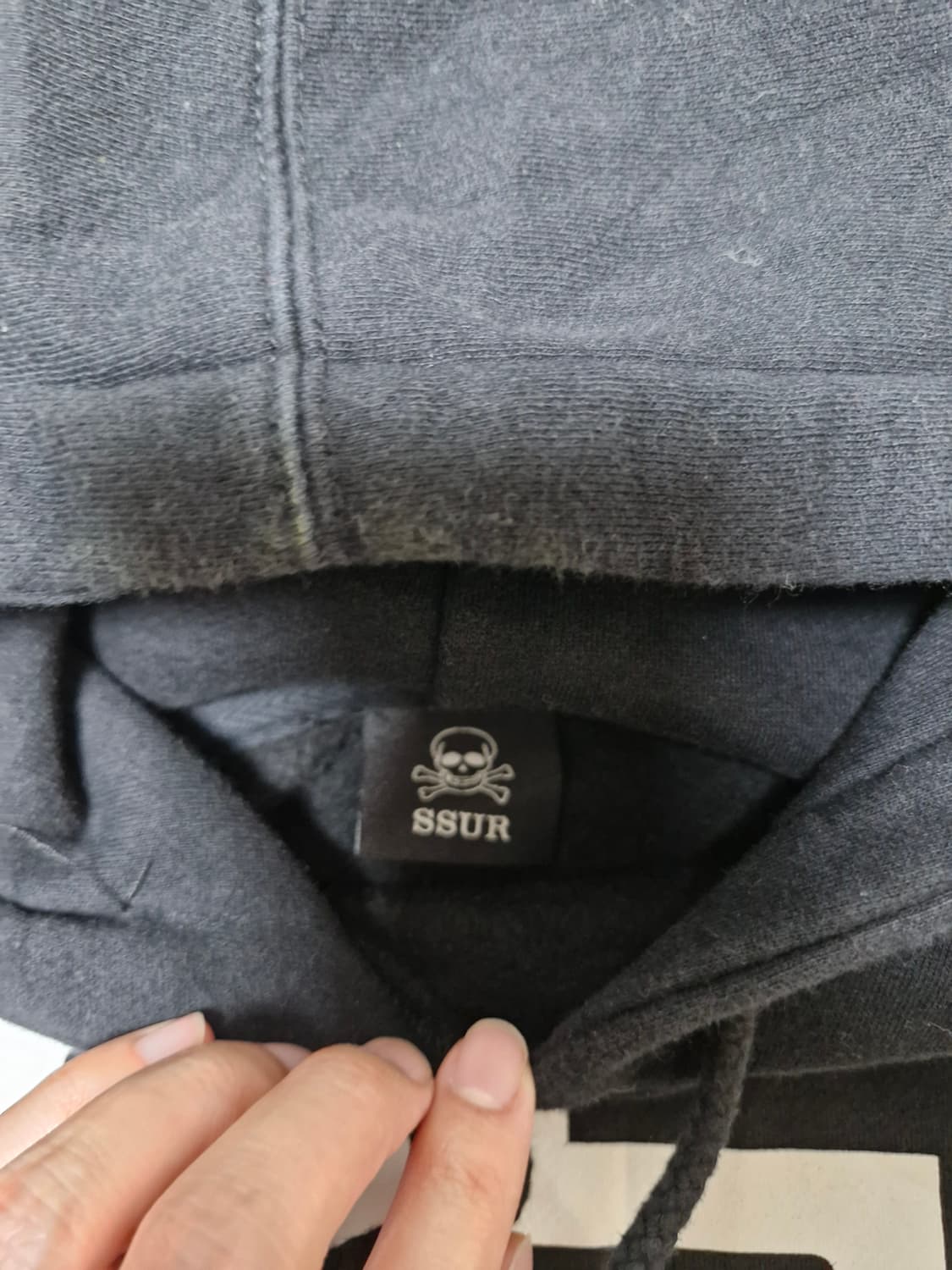 00s SSUR NYC 블랙 후드스웻 made in USA 상품이미지3