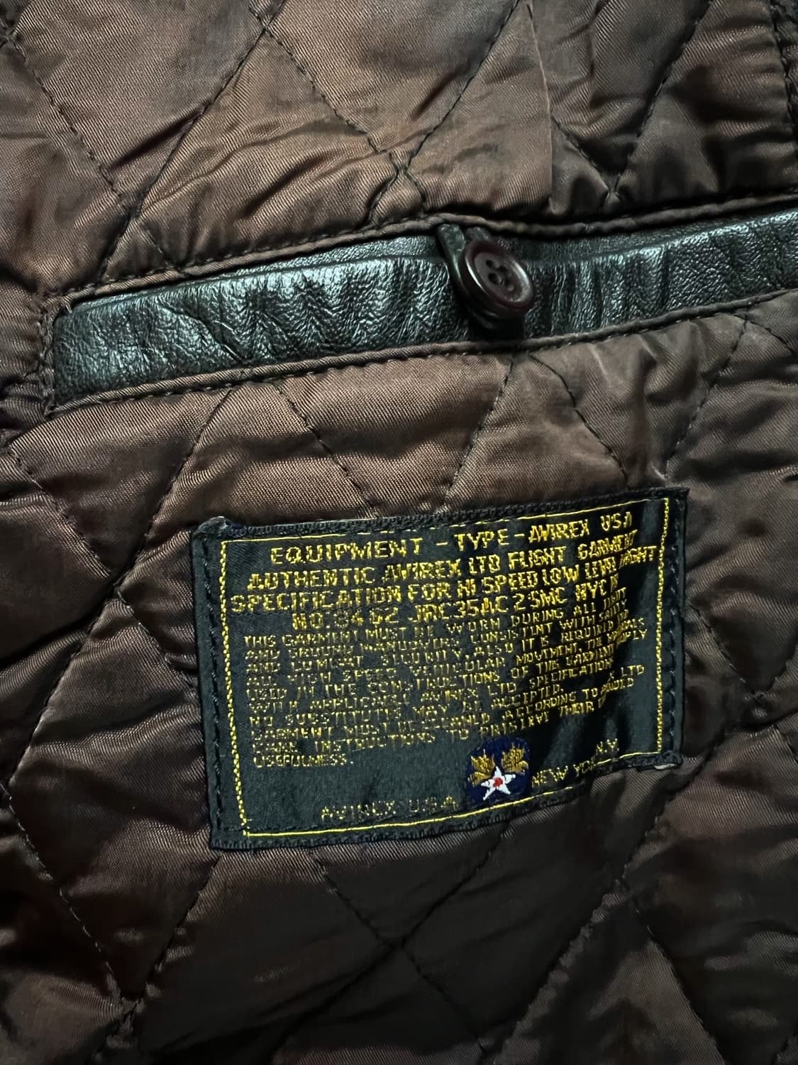 아비렉스 트랙필드 가죽자켓 상품이미지4