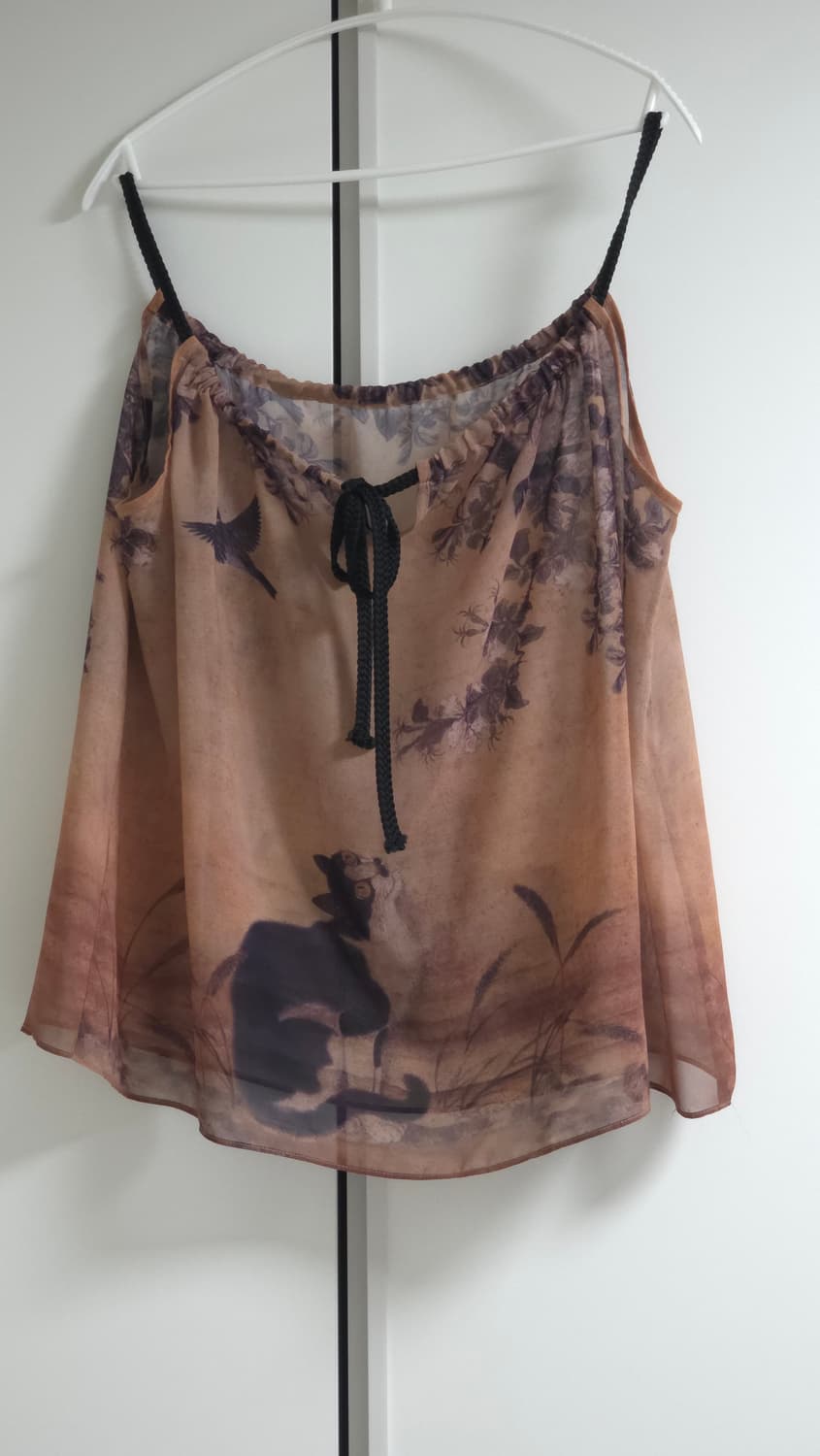 한땀한땀 묘작도 쉬폰나시 상품이미지6