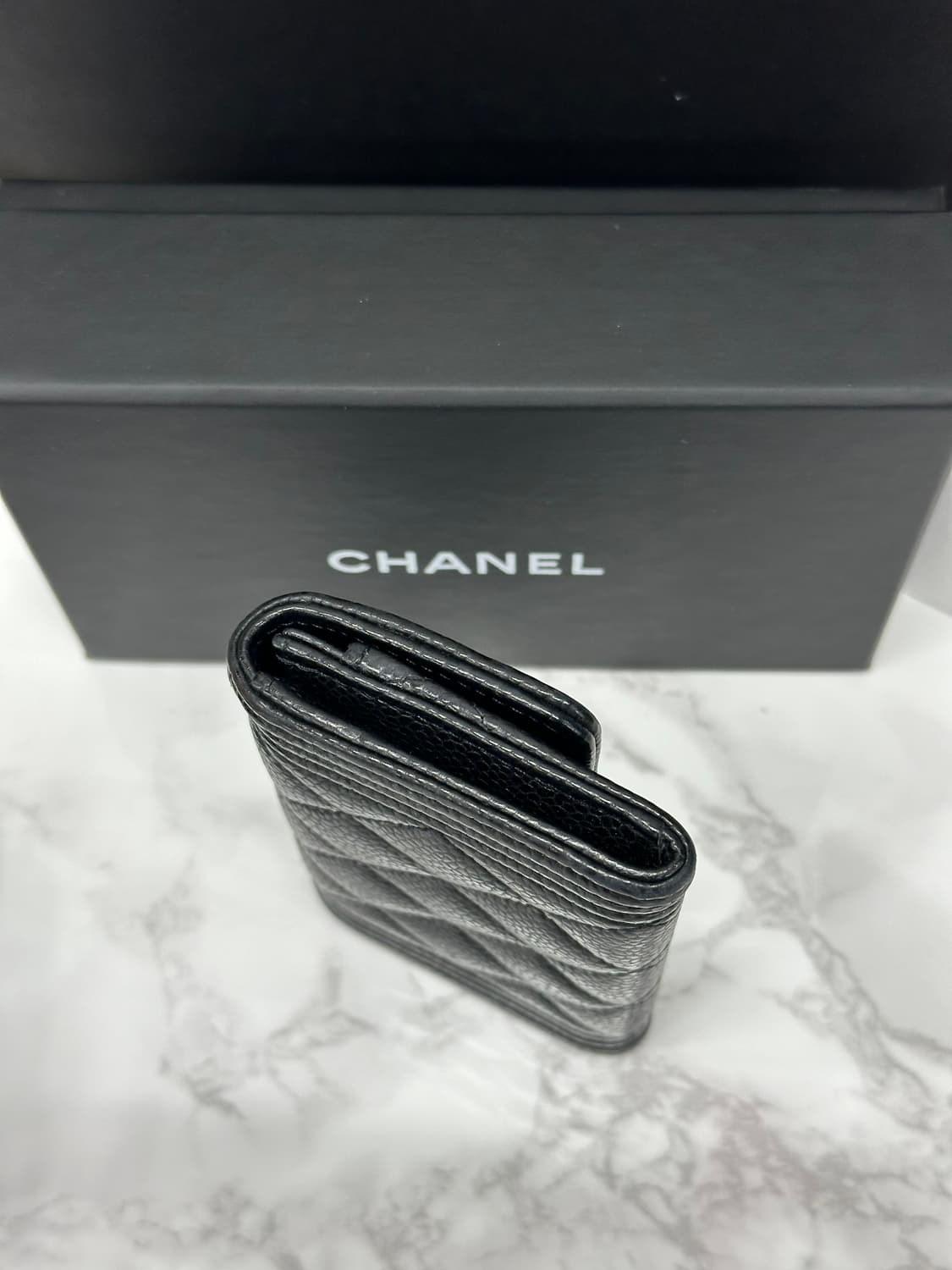 [풀구성] 샤넬 보이 플랩 금장 똑딱이 카드지갑 상품이미지5