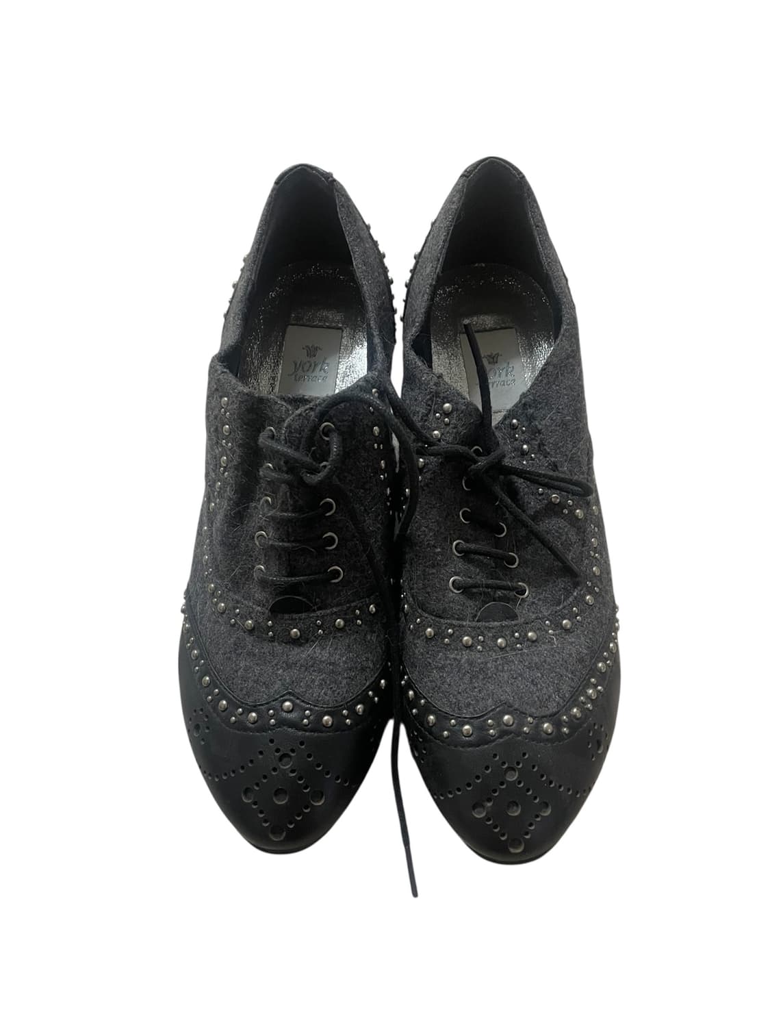 Vtg 스터드 아일렛 힐 230 그런지페어리히피핀터레스트 뮬 로퍼 구두 상품이미지2