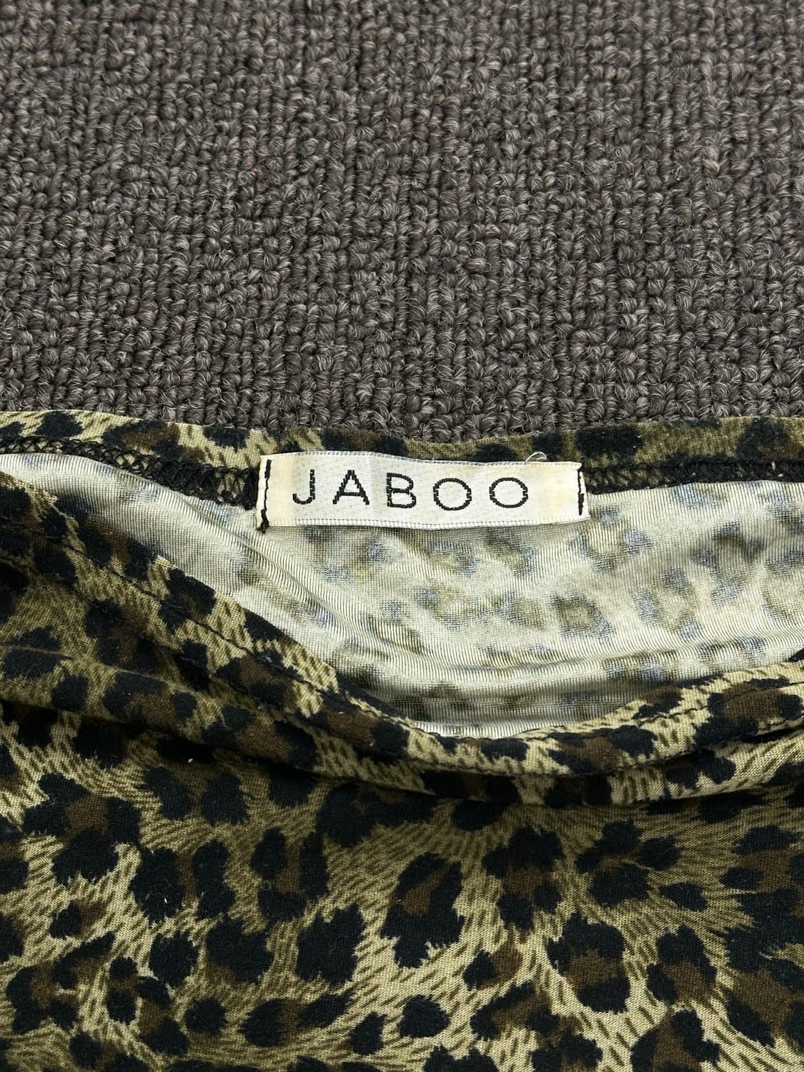 OS)Japanese vintage 여성 레오파드 하이넥 롱슬리브 상품이미지2