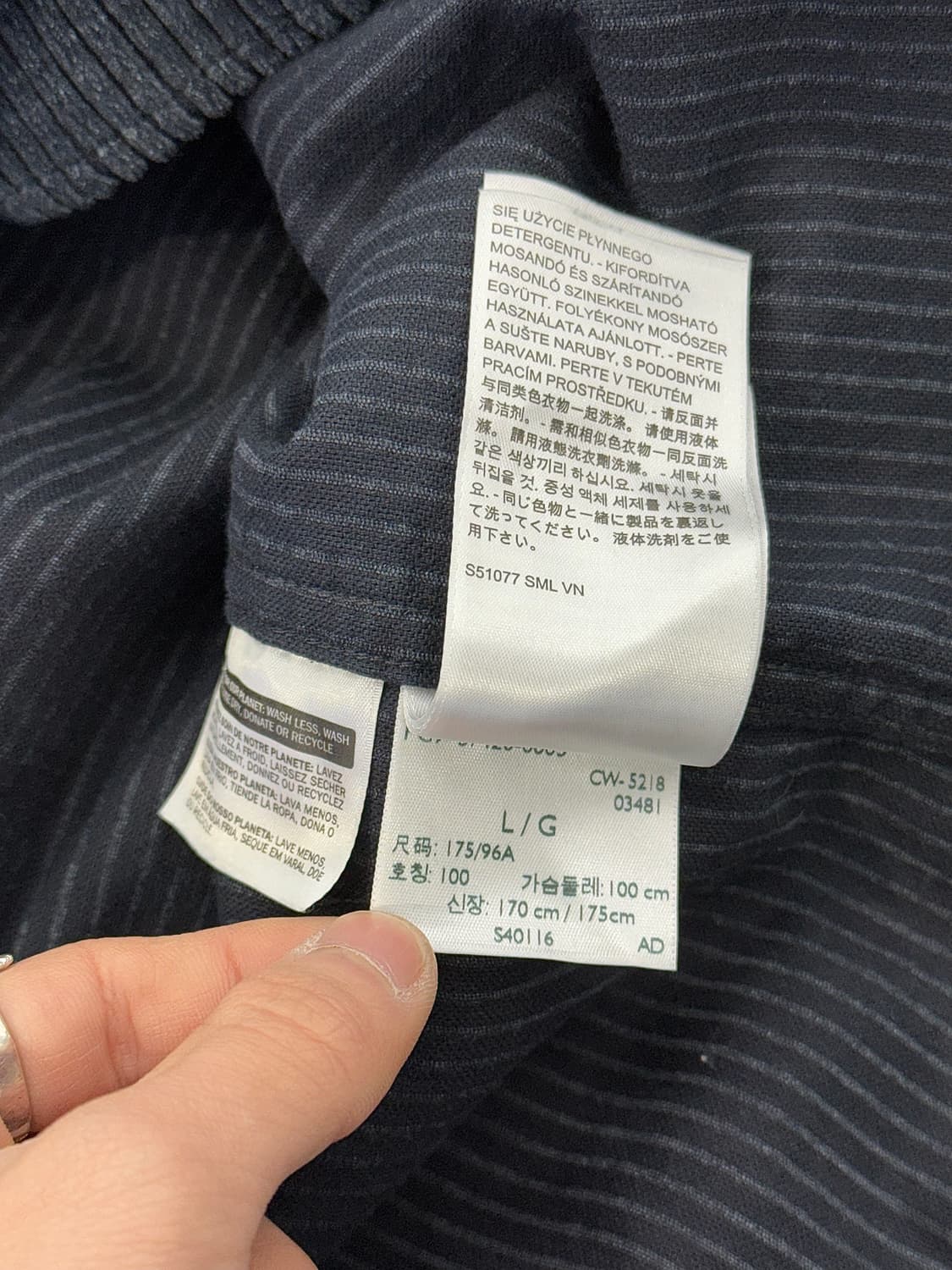 리바이스 네이비 투포켓 코듀로이 골덴 워크 셔츠 상품이미지10