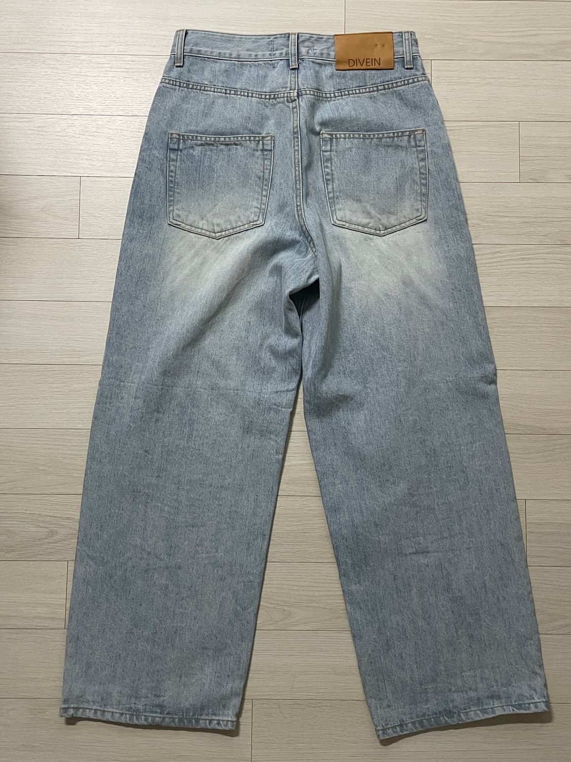 [0]다이브인 루즈드 와이드 데님(라이트 블루) 상품이미지3