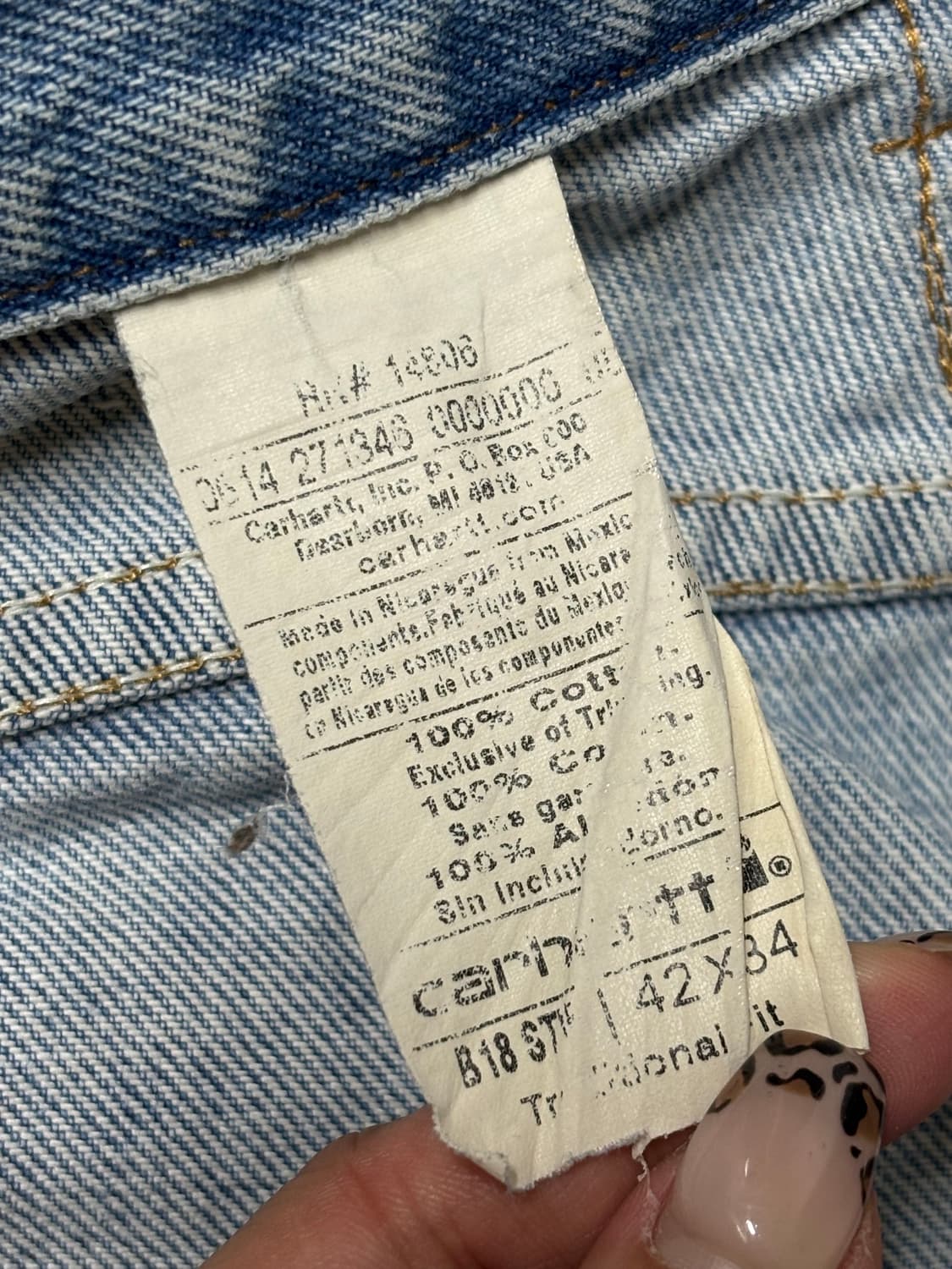 Carhartt denim pants 칼하트 데님팬츠  상품이미지10
