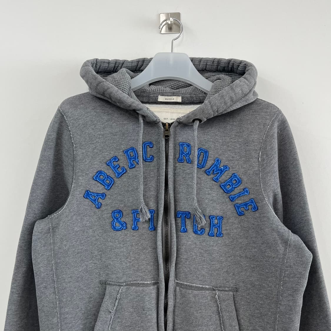 아베크롬비 자수로고 그레이 후드집업 105 상품이미지4