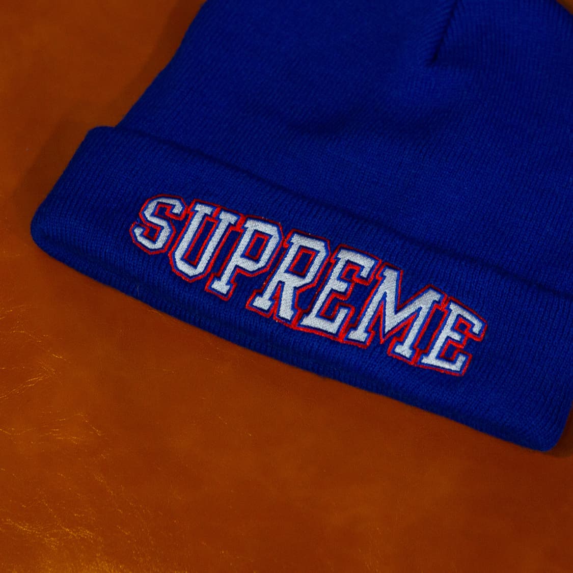 슈프림 Warp 로고 비니 블루 상품이미지2