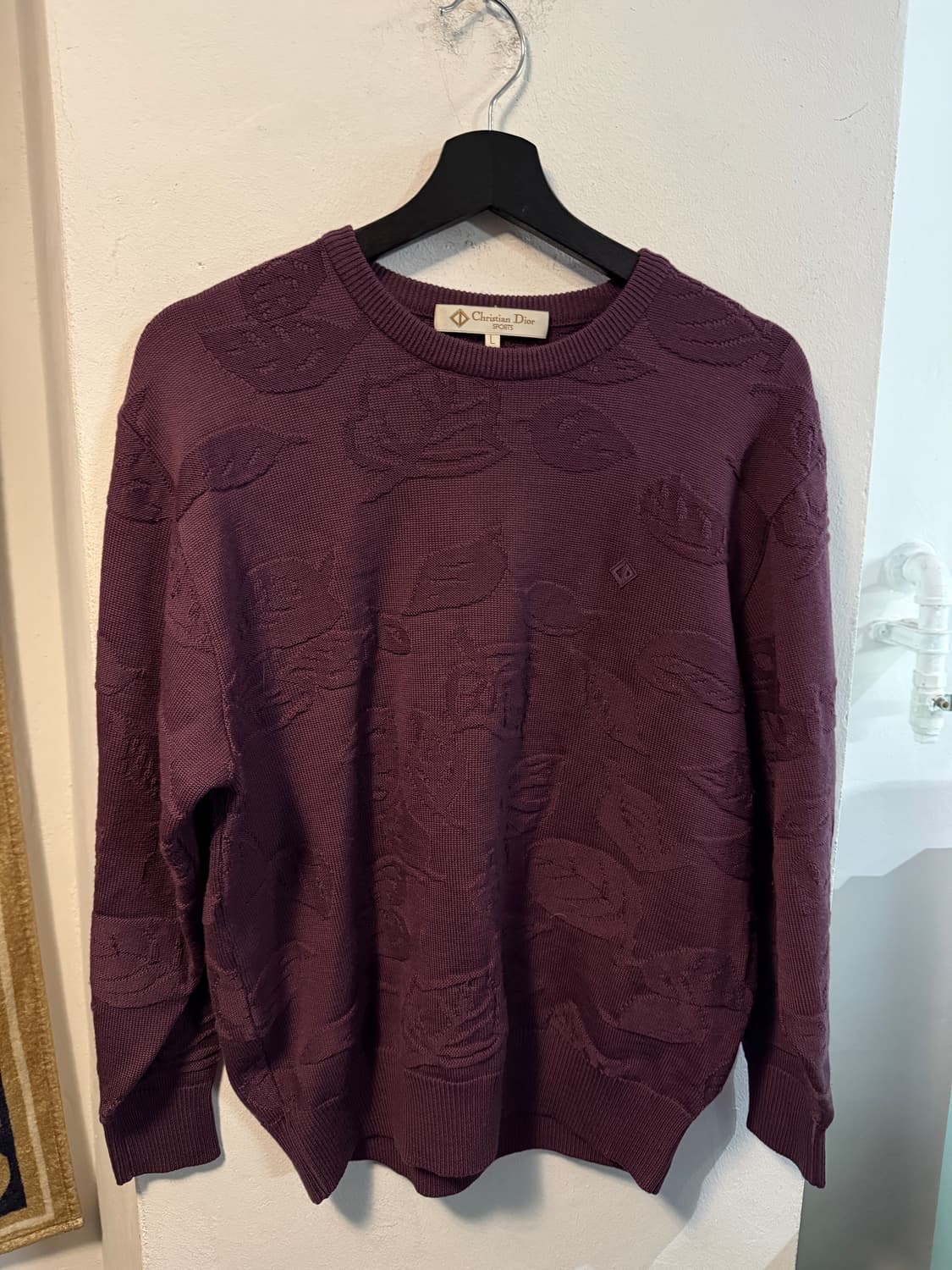 90s Christian Dior SPORTS 빈티지 자카드 니트 L  상품이미지1