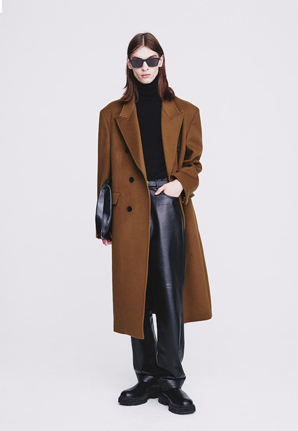 [삼]토니웩 캐시미어 브레스티드 더블코트 다크카멜 m 상품이미지2