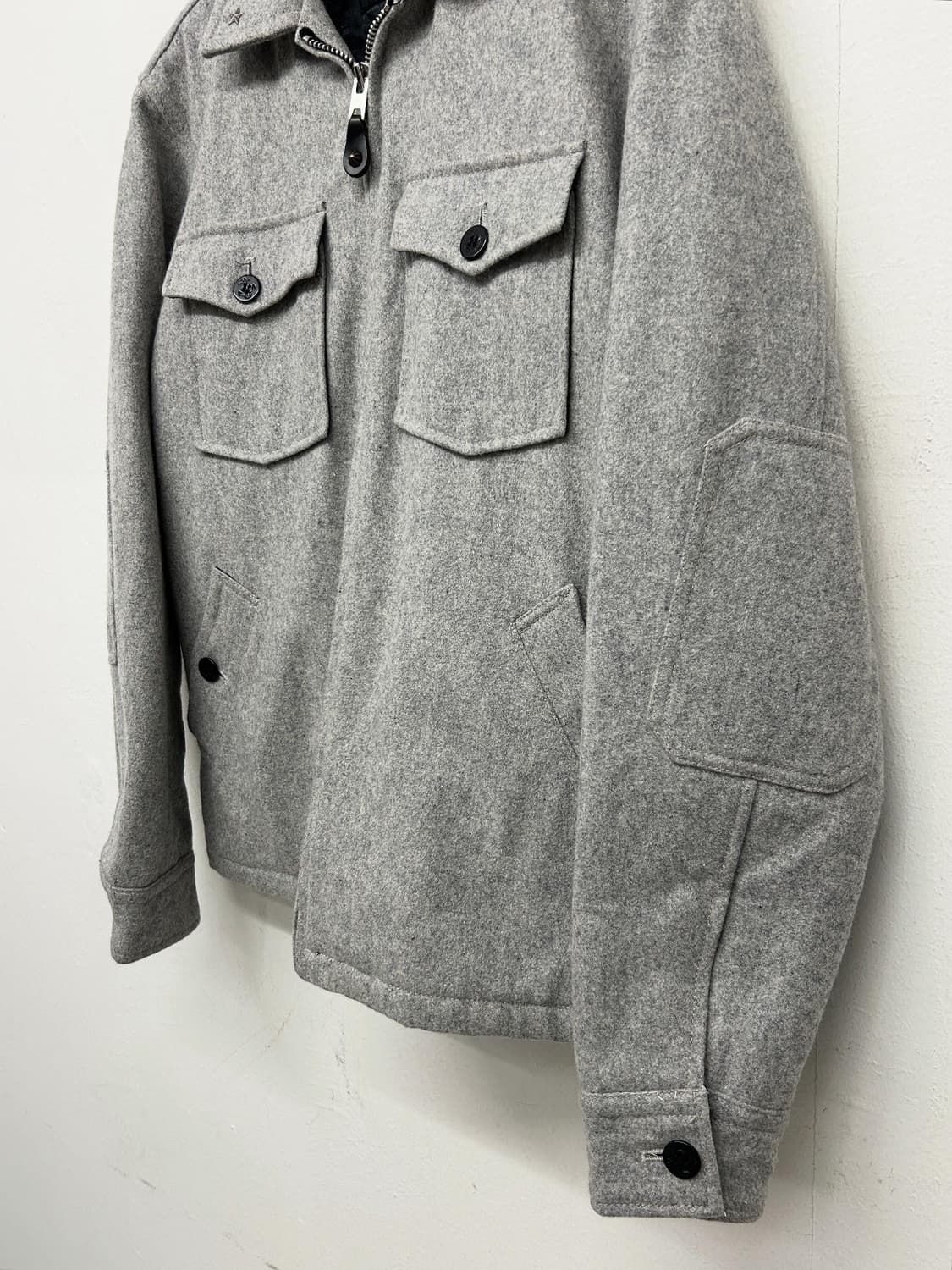 Schott 쇼트 밀리투리 울 셔츠 자켓 상품이미지3