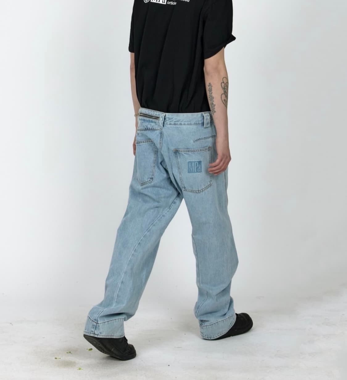 플라스틱프로덕트 드리프트 데님팬츠 (STEEL BLUE) 상품이미지2