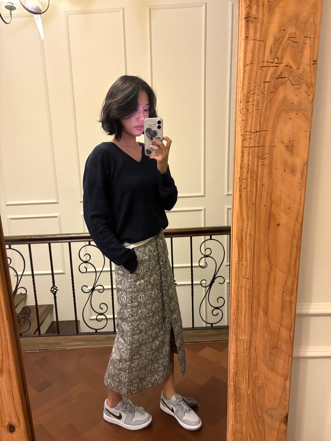 잉크 슬릿 롱스커트 상품이미지2