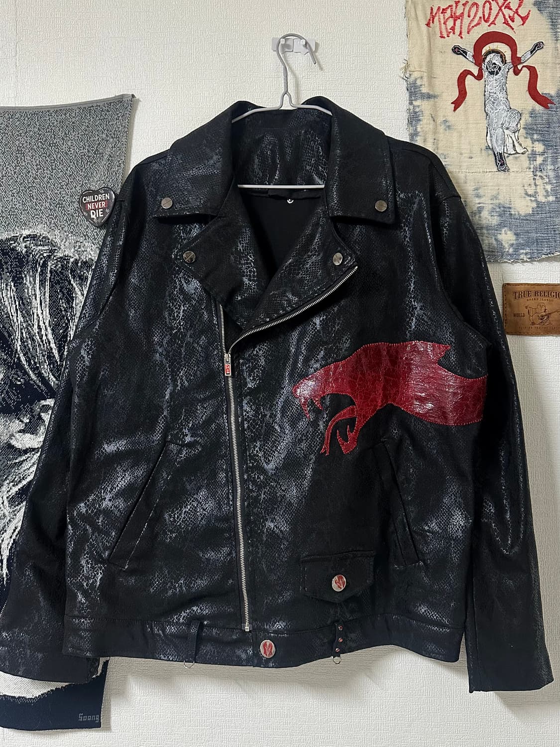 (MPH) crimson python patchwork jacket 상품이미지1