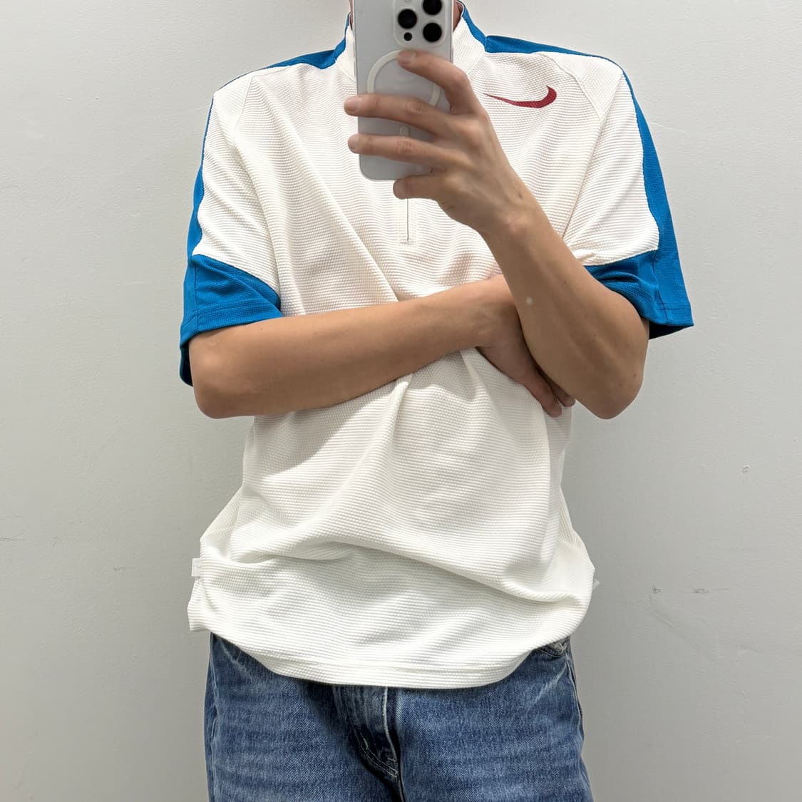 나이키 하프집업 반팔 트레이닝 탑  상품이미지1