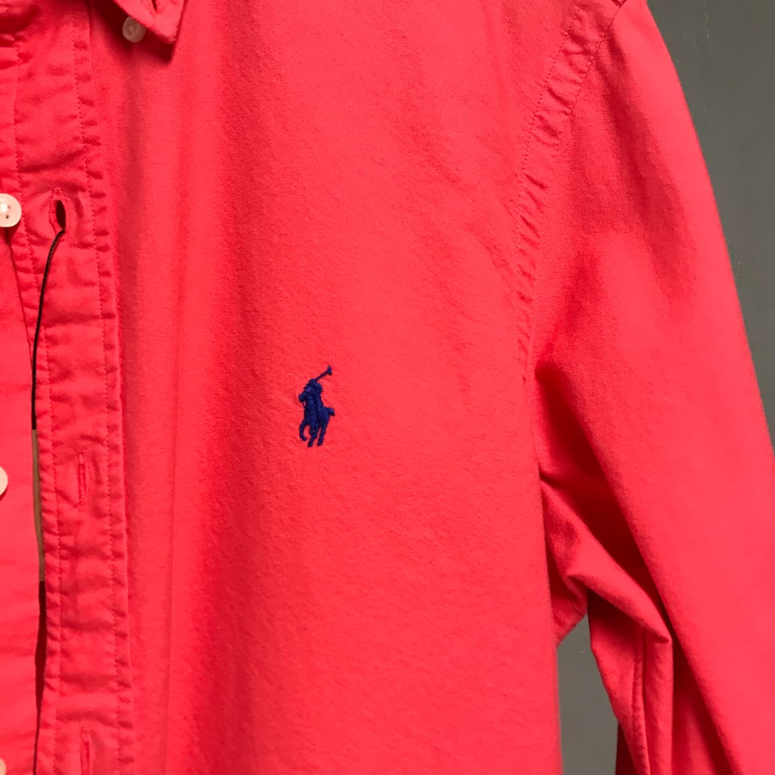 폴로 랄프로렌 QR 코랄 셔츠 S 상품이미지4