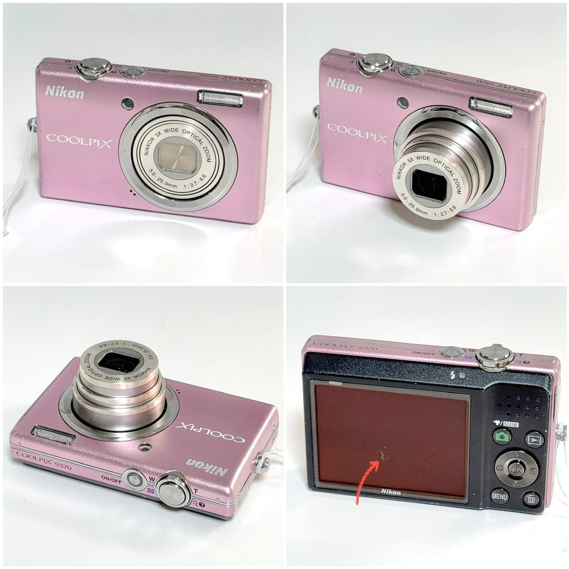 니콘 쿨픽스 S570 베이비핑크 빈티지디카 상품이미지2