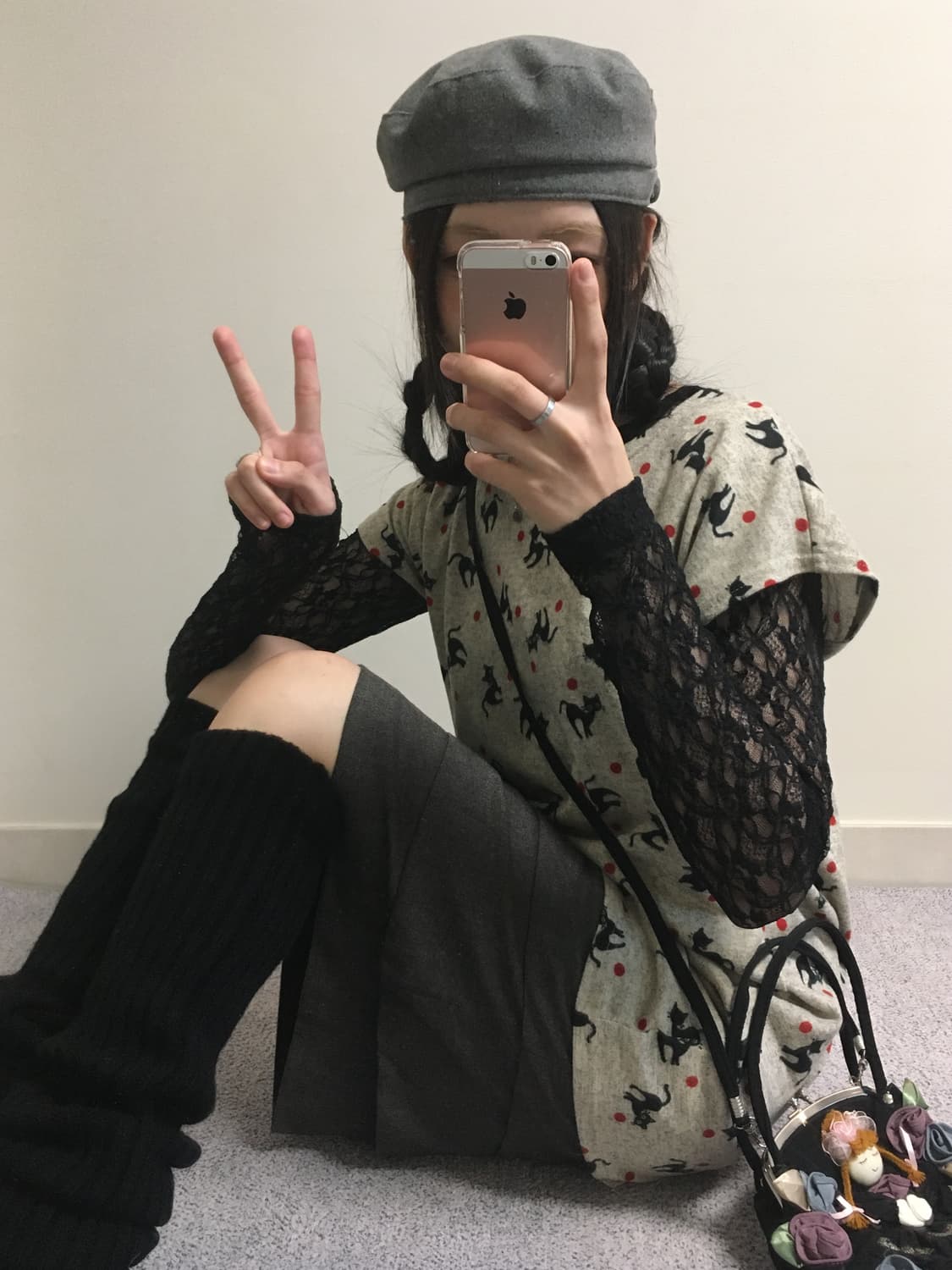 vintage tiered ruffle skirt charcoal 상품이미지6