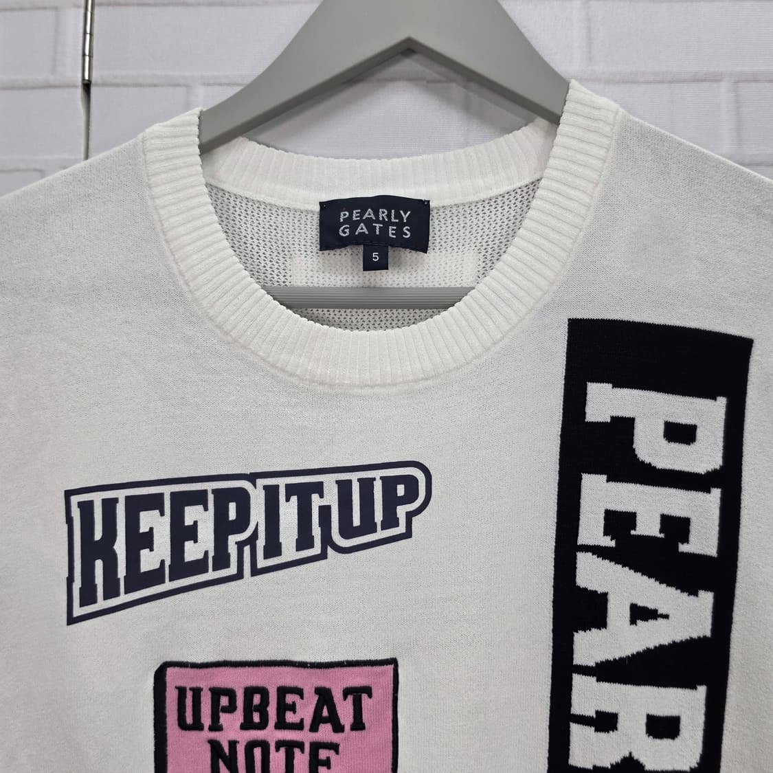 2023년 파리게이츠 자카드 골프 반팔 니트 티셔츠 100 5사이즈 상품이미지4