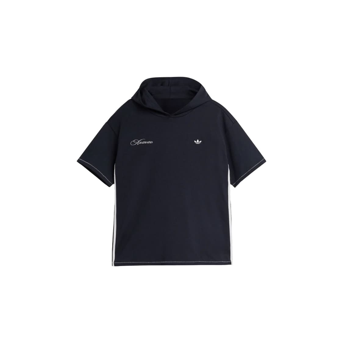 (새상품) 아바바브 x 아디다스 후드 티셔츠 블랙 상품이미지2