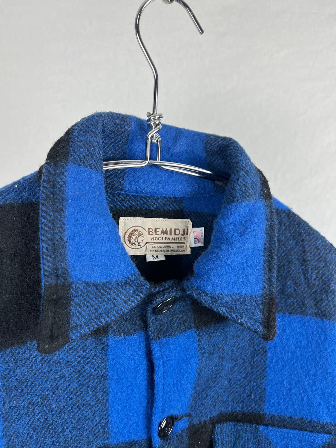 Vintage (maede in usa) 블루체크 플란넬 셔츠  상품이미지3