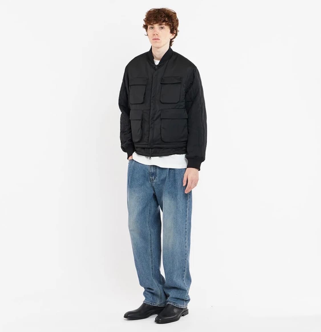 언어펙티드 패디드 블랙 재킷 상품이미지1
