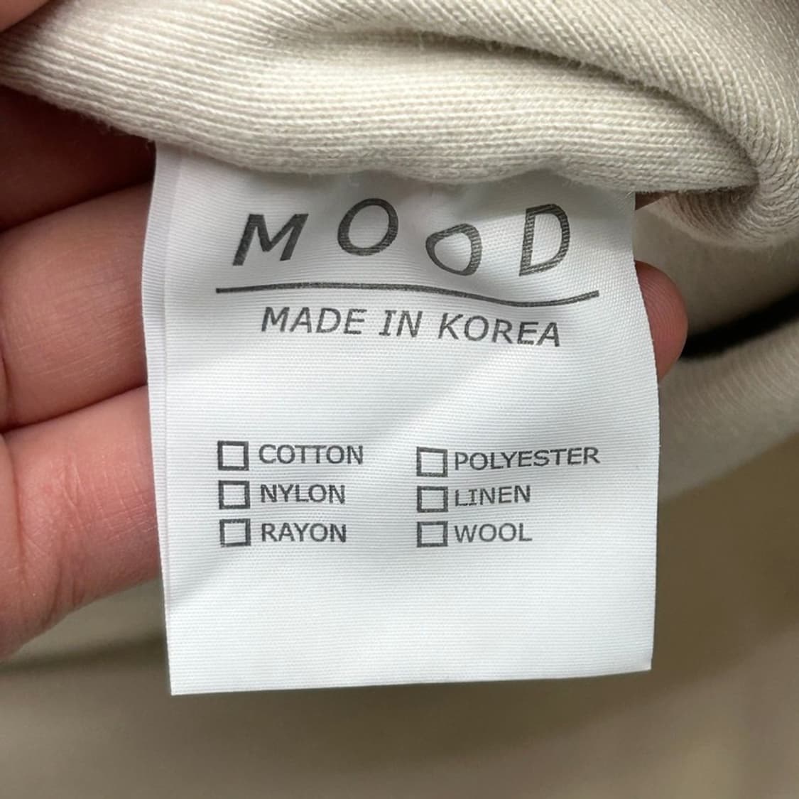 MOOD 크루넥 맨투맨 아이보리 OS 상품이미지4