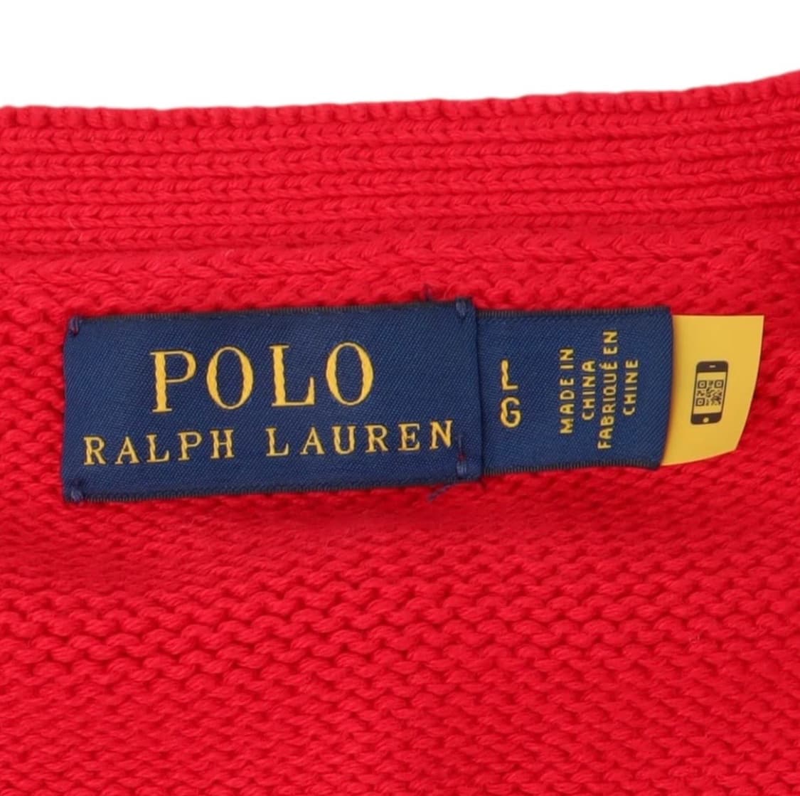폴로 랄프로렌 신형 QR 니트 가디건 레드 상품이미지8