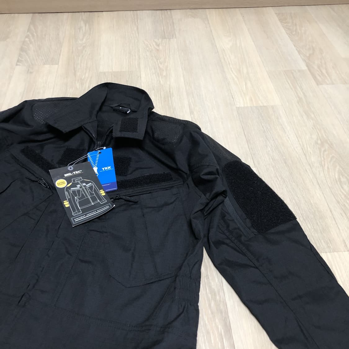 (S) 새상품 밀텍 MIL-TEC Chimera 립스탑 컴뱃 자켓 블랙 상품이미지4