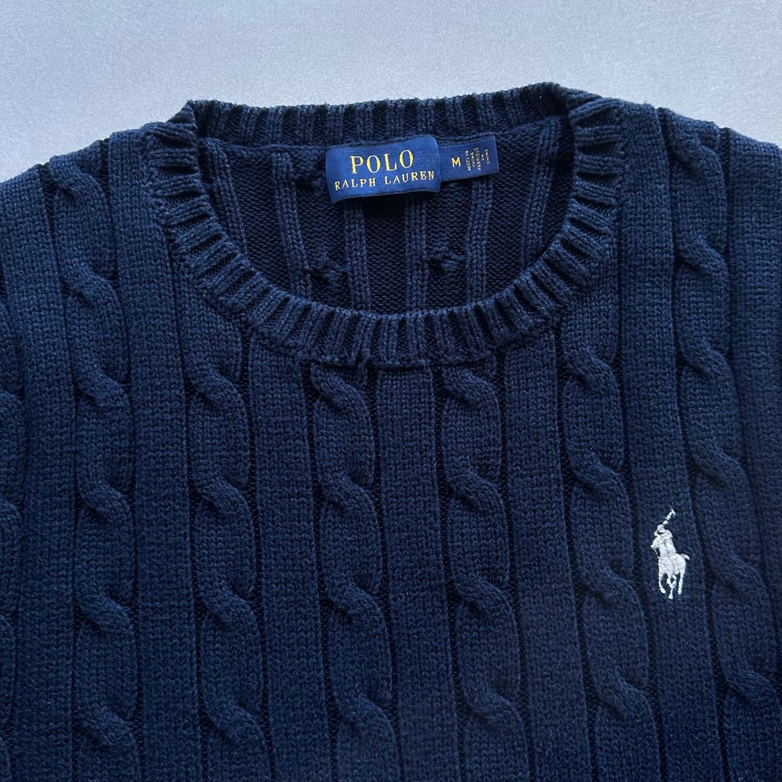 [M]폴로 랄프로렌 꽈배기 니트 스웨터 네이비 상품이미지6