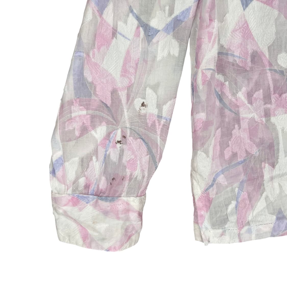 Pink See-Through Embroidery Detail Shirt 상품이미지8