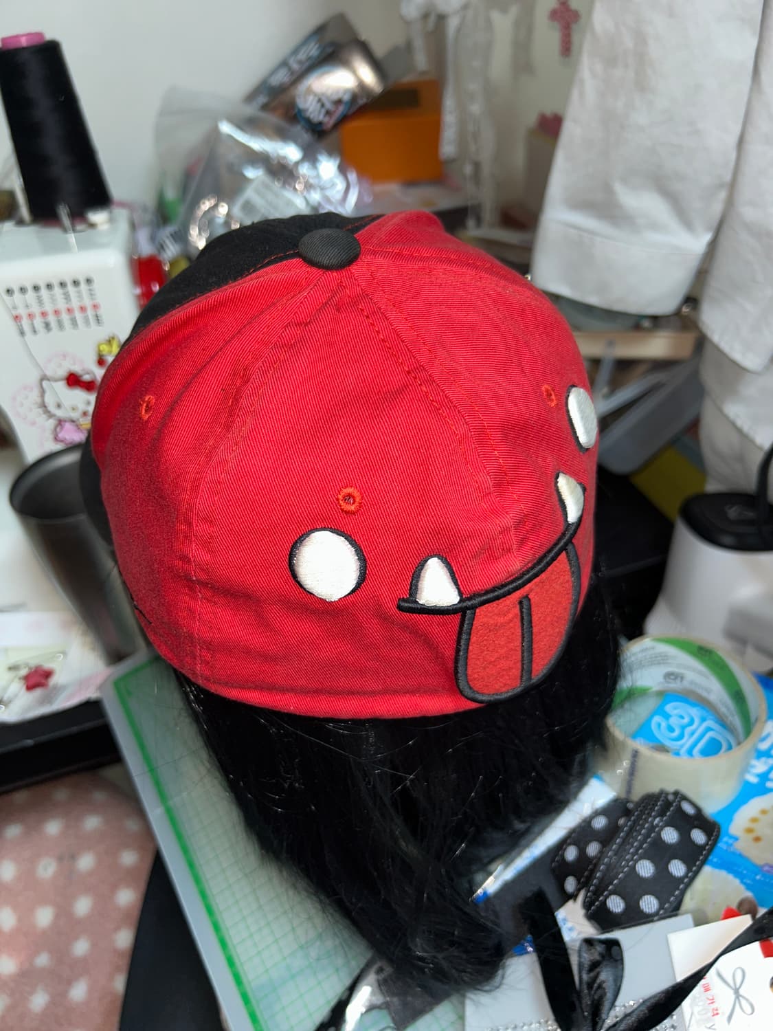 빈티지 키치 레드 캡  상품이미지1