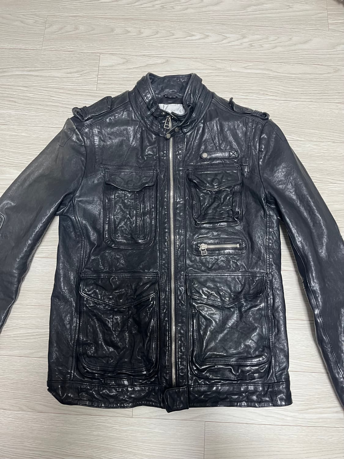 빈티지 릭오웬스맛 레더 자켓 상품이미지2