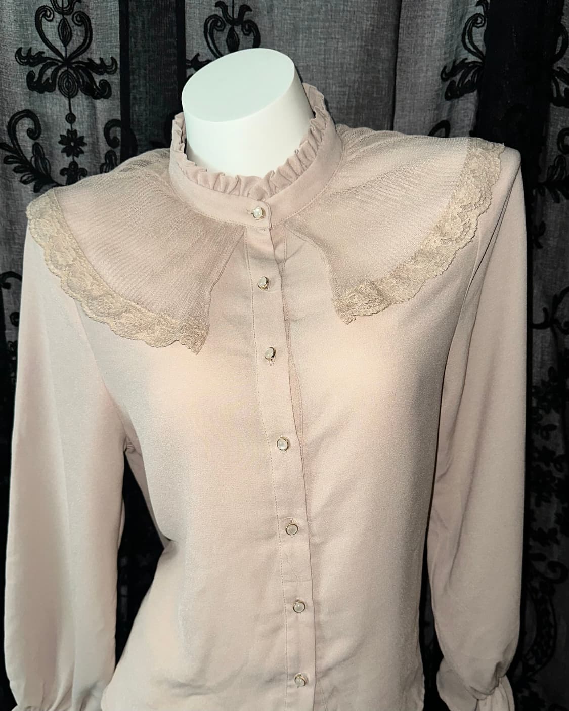pink lace blouse 상품이미지2