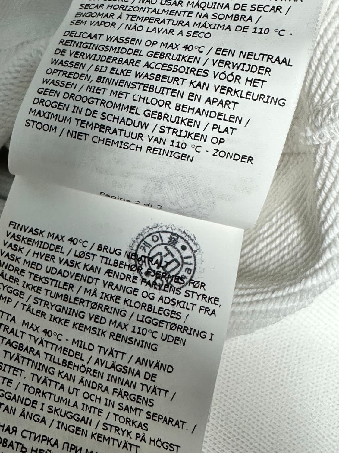 정품 스톤아일랜드 브러쉬드 코튼 후드티(M사이즈/화이트) 상품이미지4