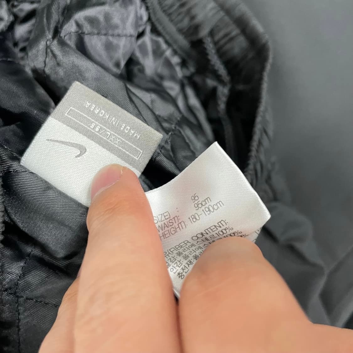 나이키 스우시 빅 파이핑 패디드 오버와이드 조거 트랙 상품이미지6