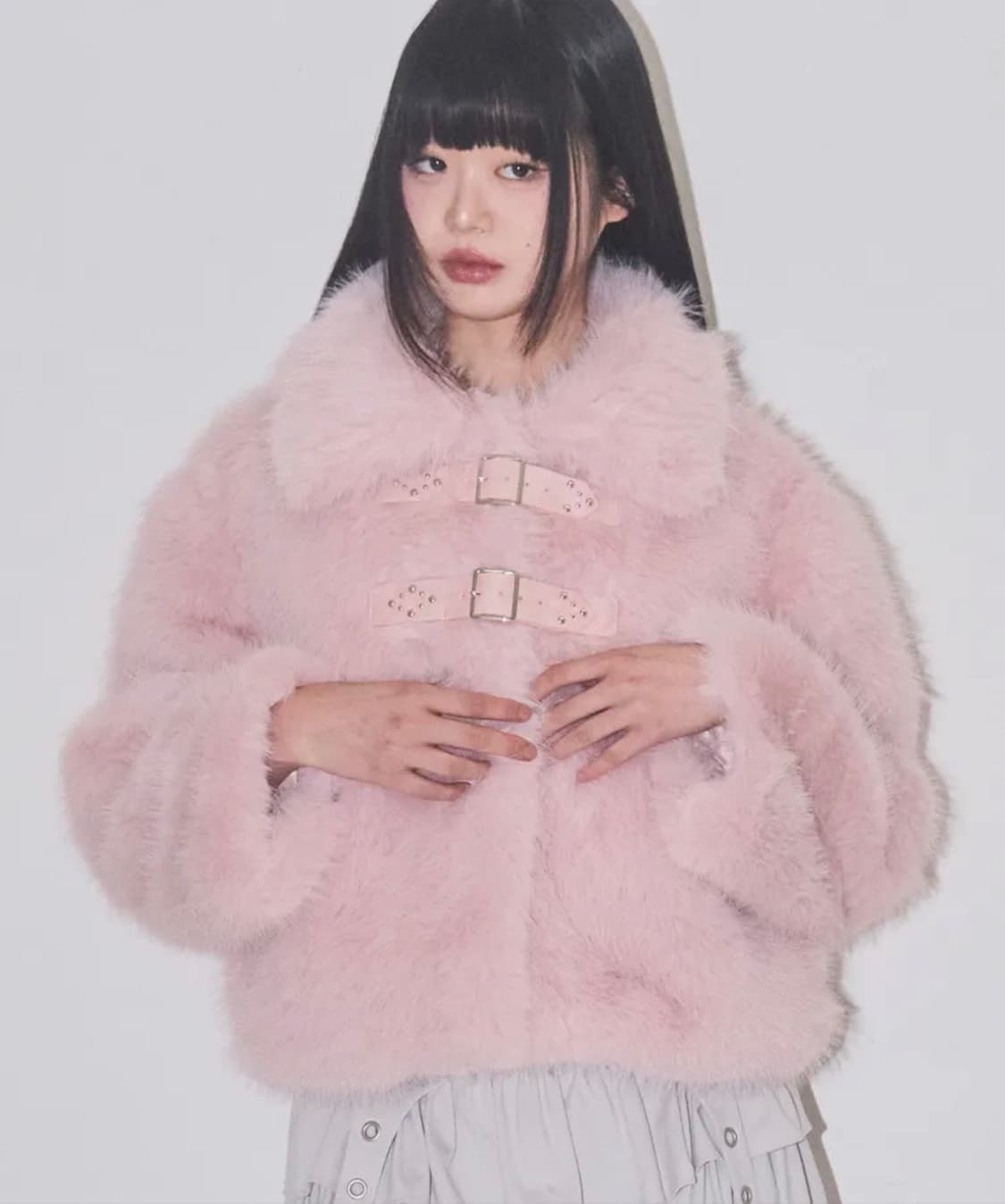 일리고 퍼피 숏 퍼 자켓 핑크 상품이미지1