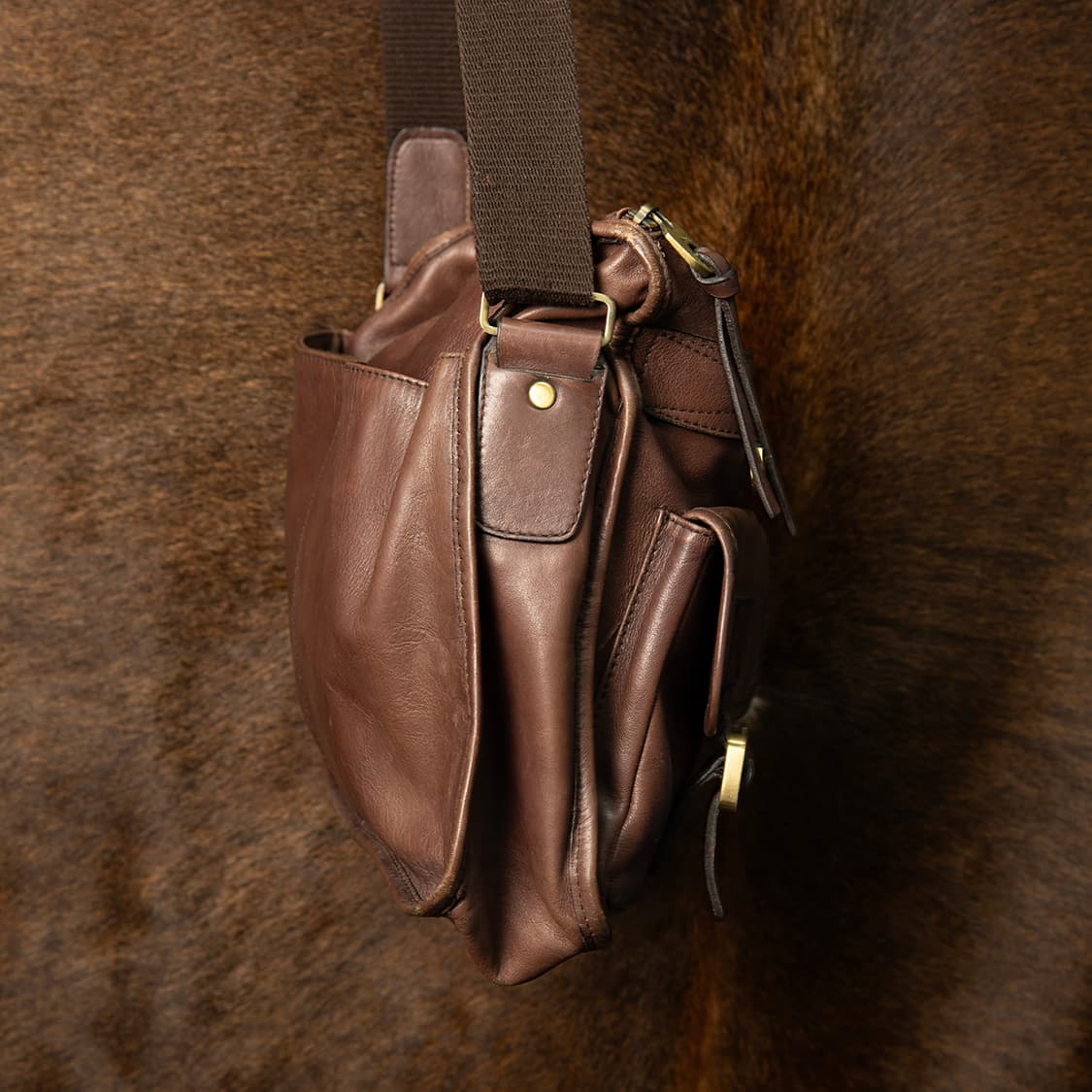 90s~ 발리 Bally 이태리 메이드 레더 크로스 백 브라운  상품이미지6