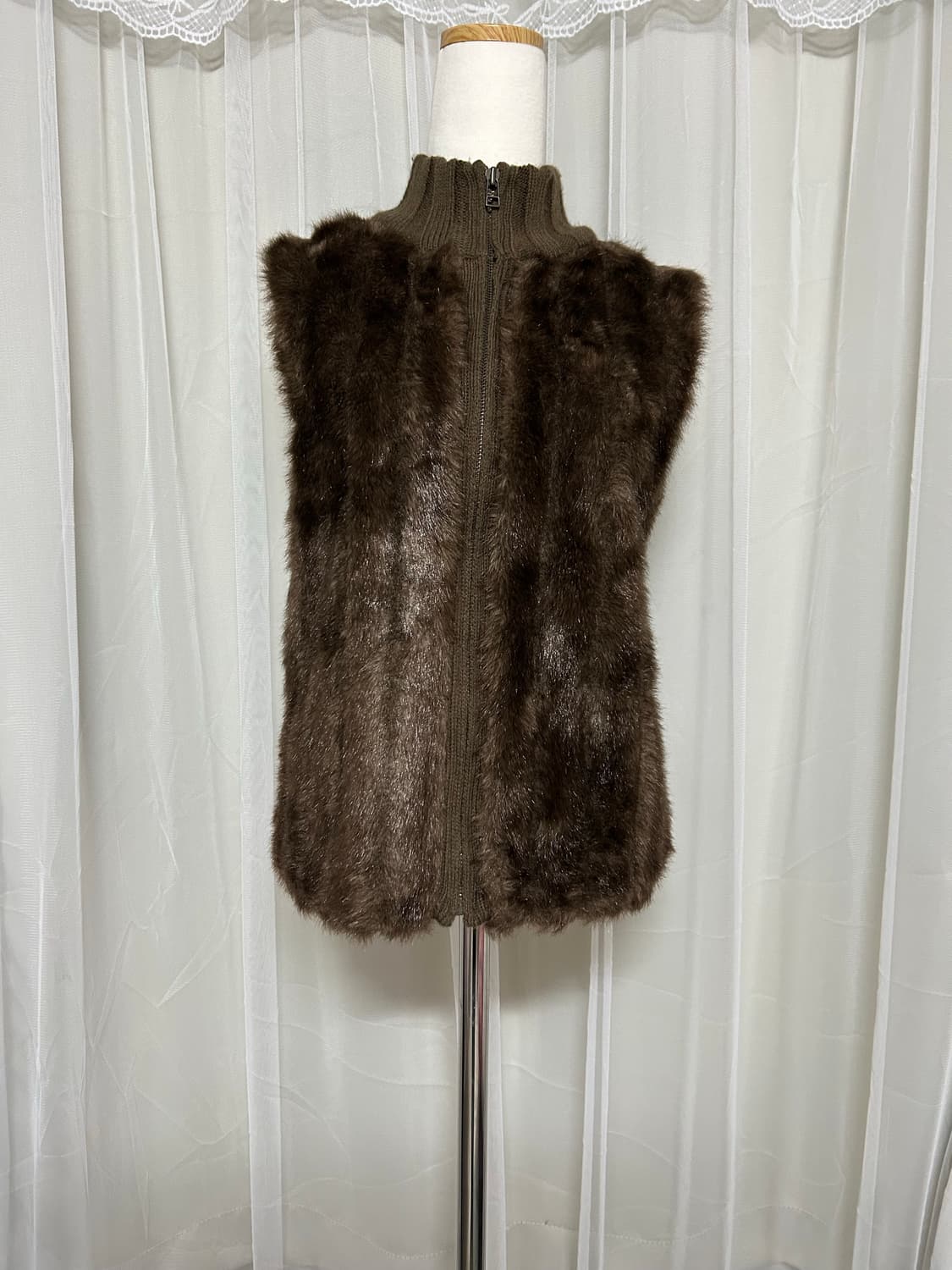 Y2K 니트 퍼 베스트 상품이미지2