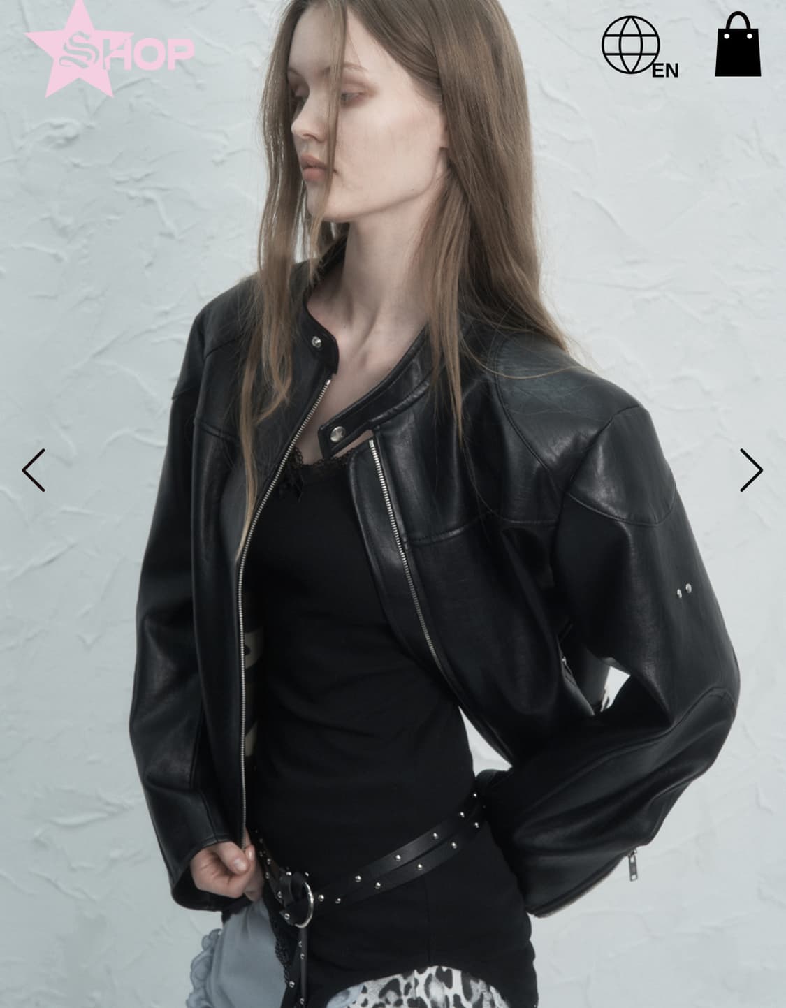 셋업이엑스이 리벳 바이커 레더 자켓 상품이미지1