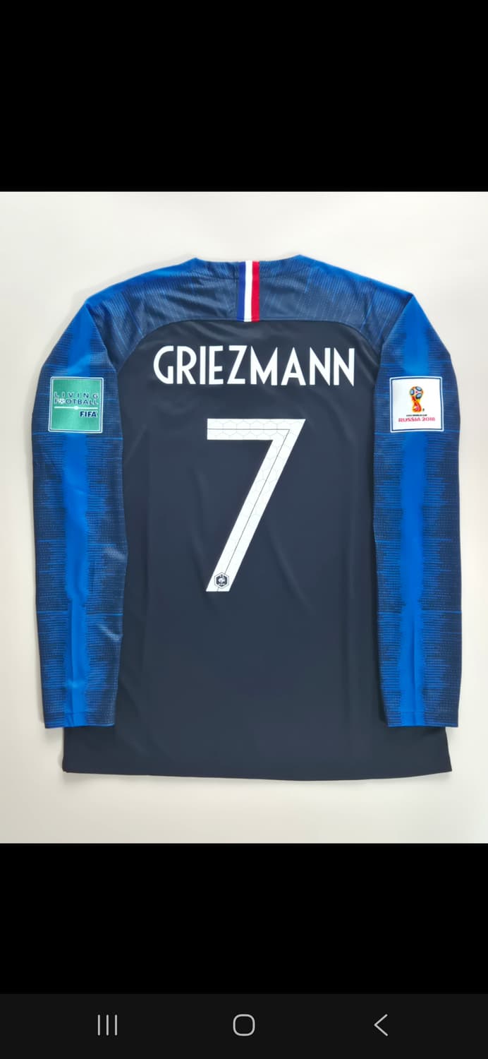 2018 월드컵 프랑스 그리즈만 국대 긴팔유니폼 L사이즈 상품이미지1