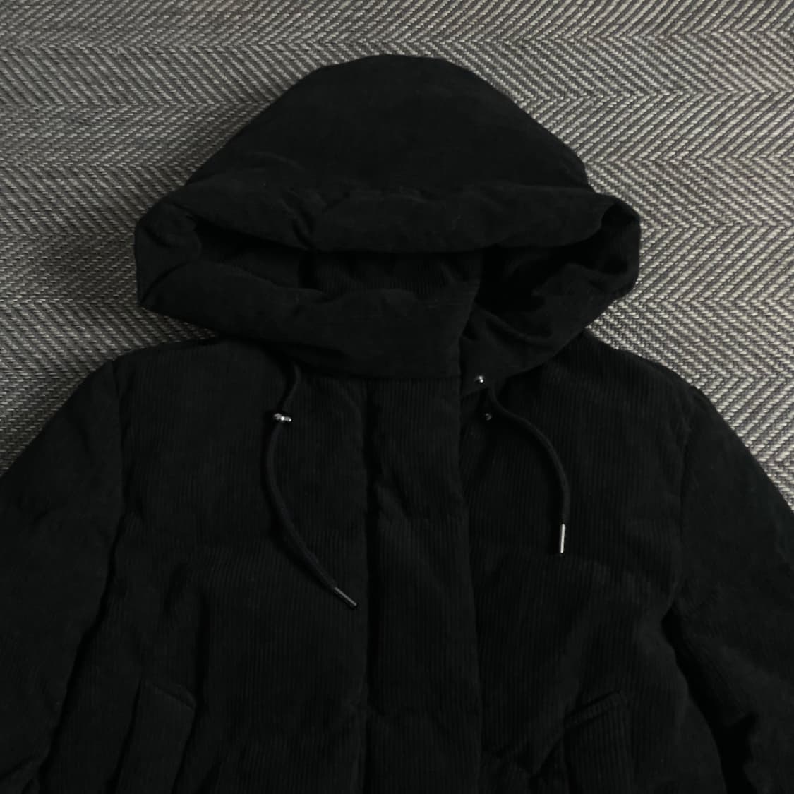 나인식스뉴욕 코듀로이 블랙 패딩 점퍼 y 3724 상품이미지5