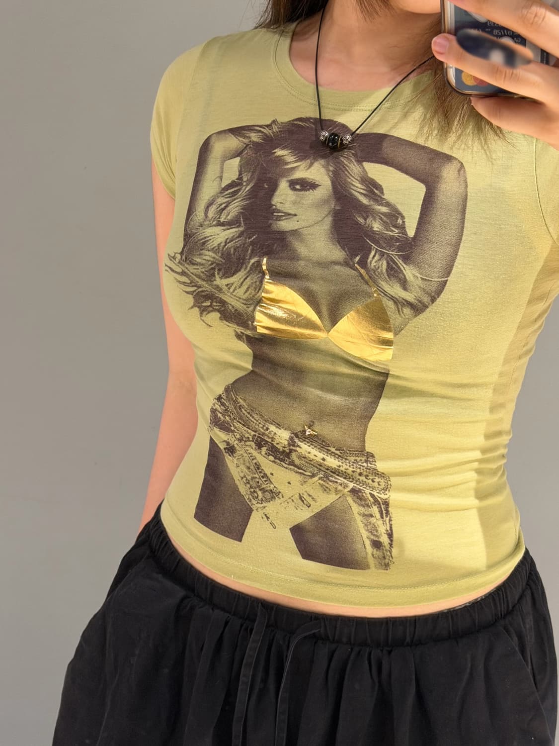 Y2k Hot girl printing detail top 상품이미지3