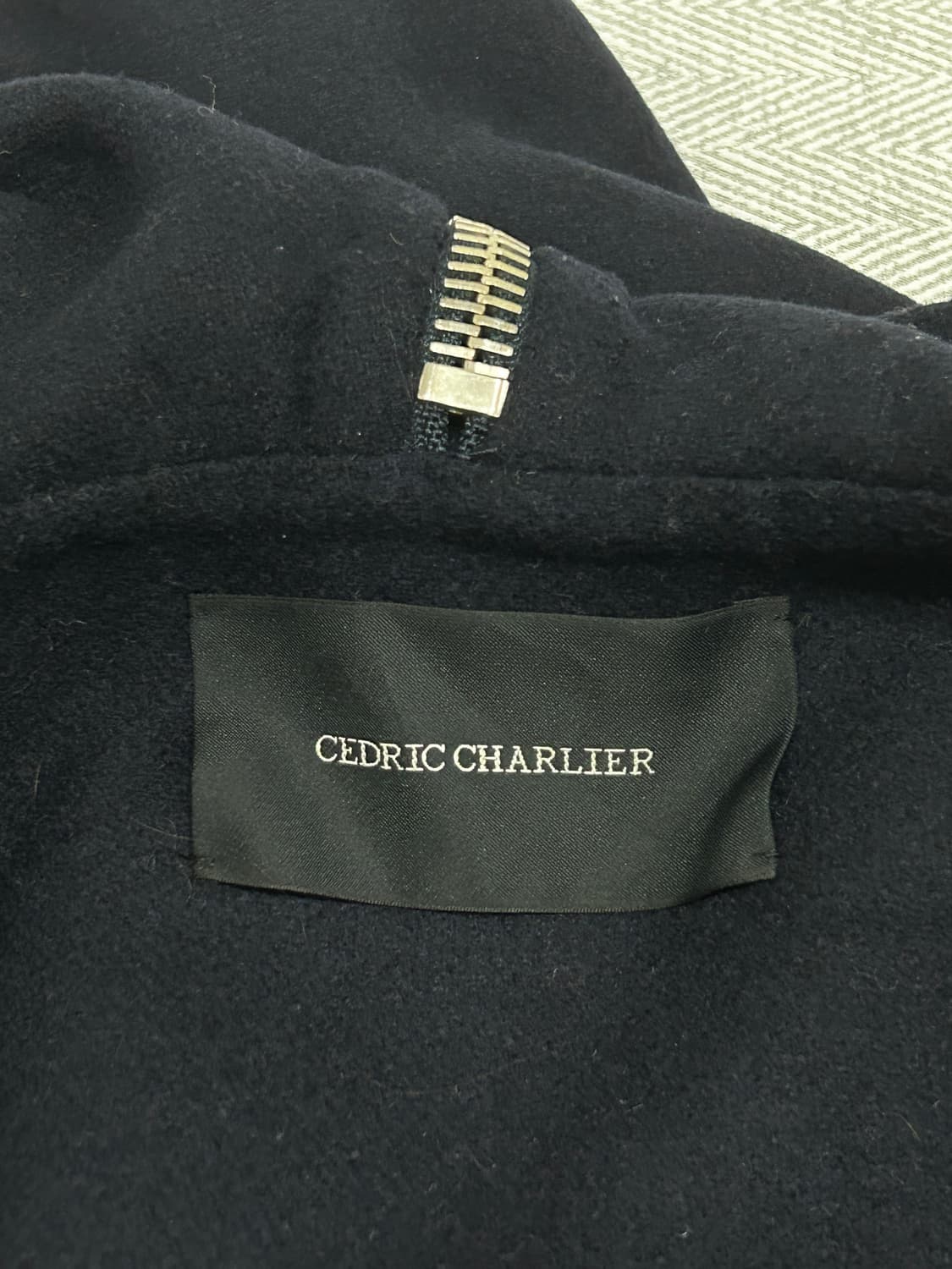 세드릭샬리에  울캐시미어 네이비 집업 후드 코트 66 상품이미지8