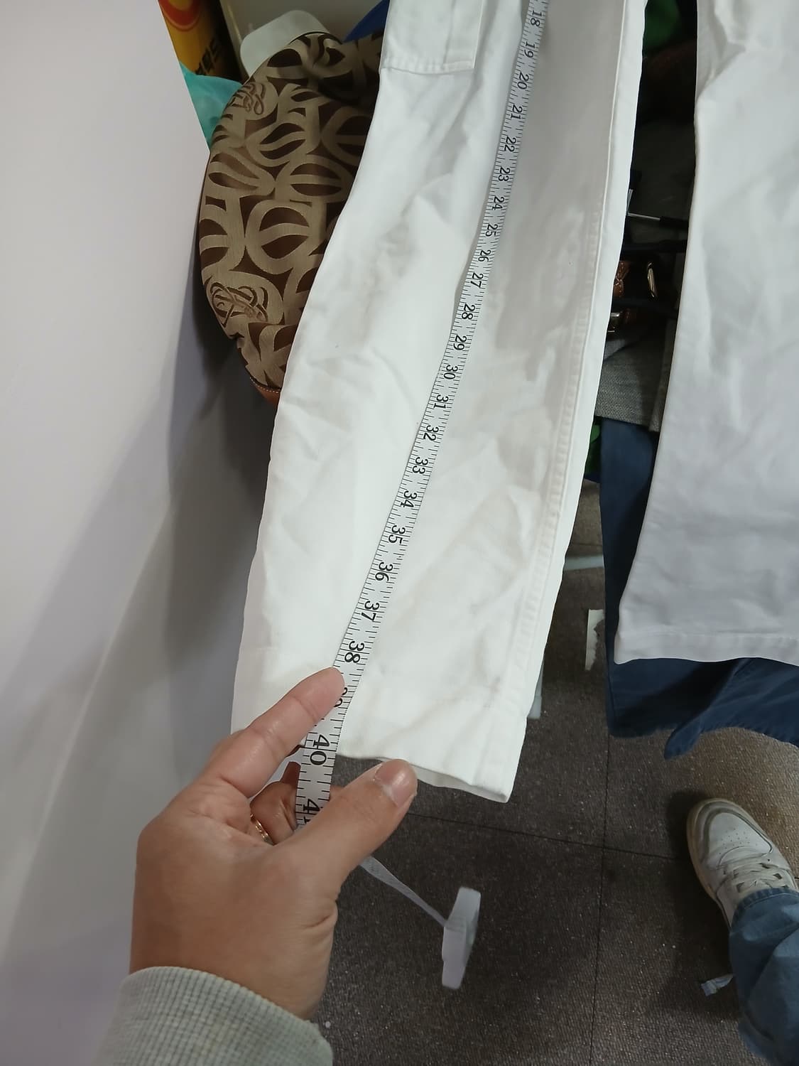 폴로 랄프로렌 화이트 카고 바지 면바지 상품이미지4