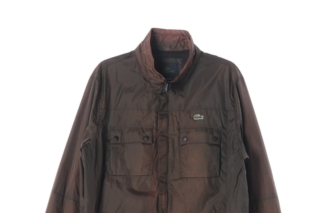 라코스테 메탈릭 브라운 나일론 필드 자켓 52 상품이미지4