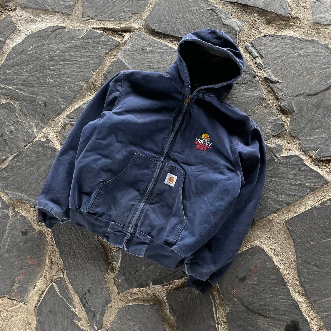 80s~90s 빈티지 칼하트 네이비 액티브 워크 자켓 상품이미지2