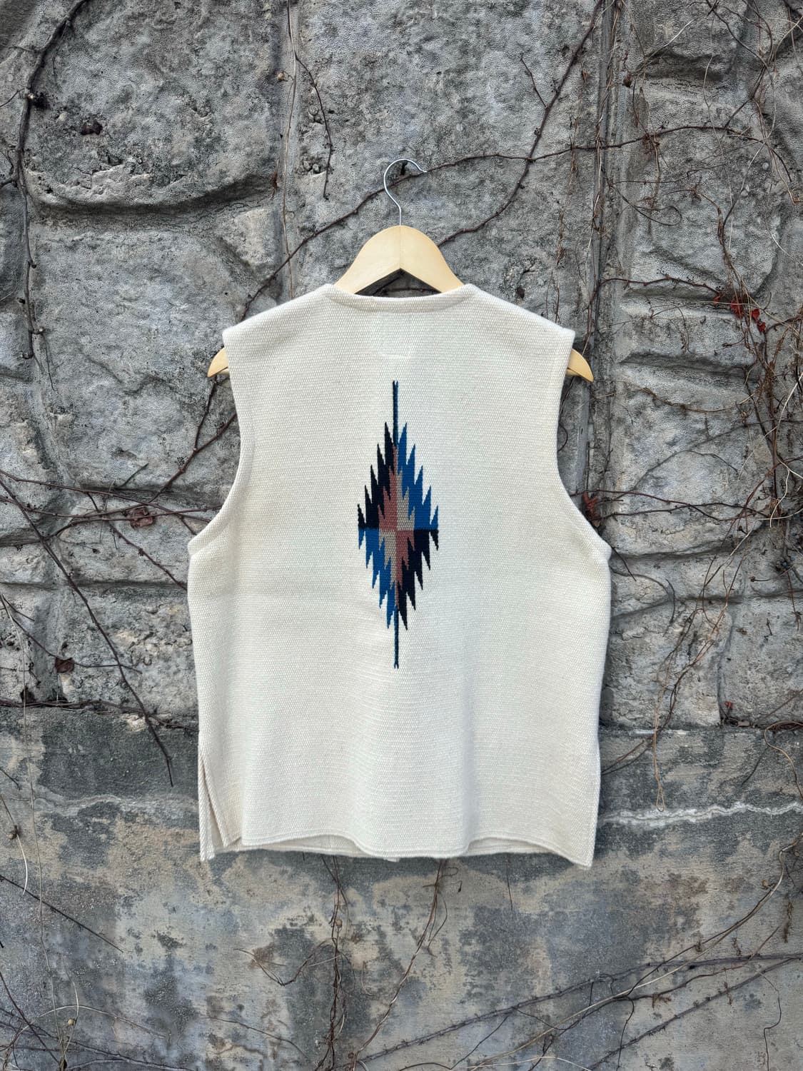 오르테가 핸드 우븐 울 치마요 베스트 나바호 네이티브 웨스턴 조끼 상품이미지2