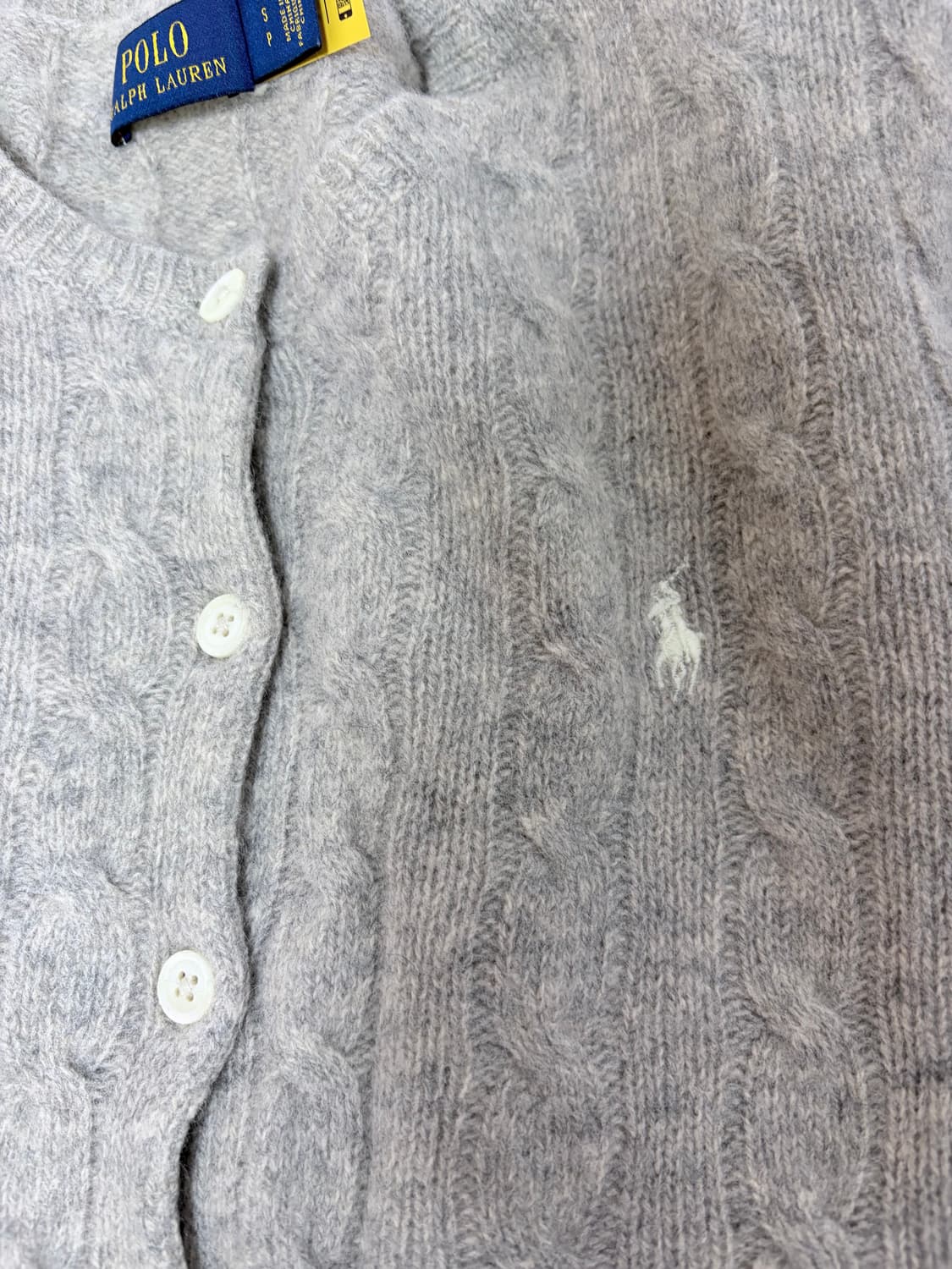 폴로 랄프로렌 캐시미어 니트가디건 S 정품 라이트 그레이 상품이미지1